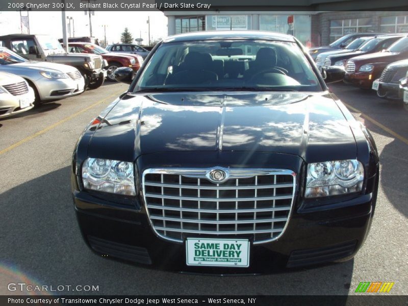 Brilliant Black Crystal Pearl / Dark Slate Gray 2008 Chrysler 300 LX