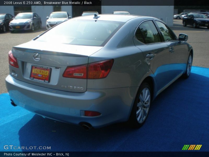 Breakwater Blue Metallic / Black 2008 Lexus IS 250 AWD
