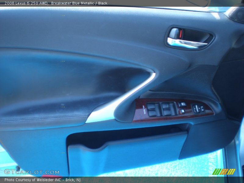 Breakwater Blue Metallic / Black 2008 Lexus IS 250 AWD