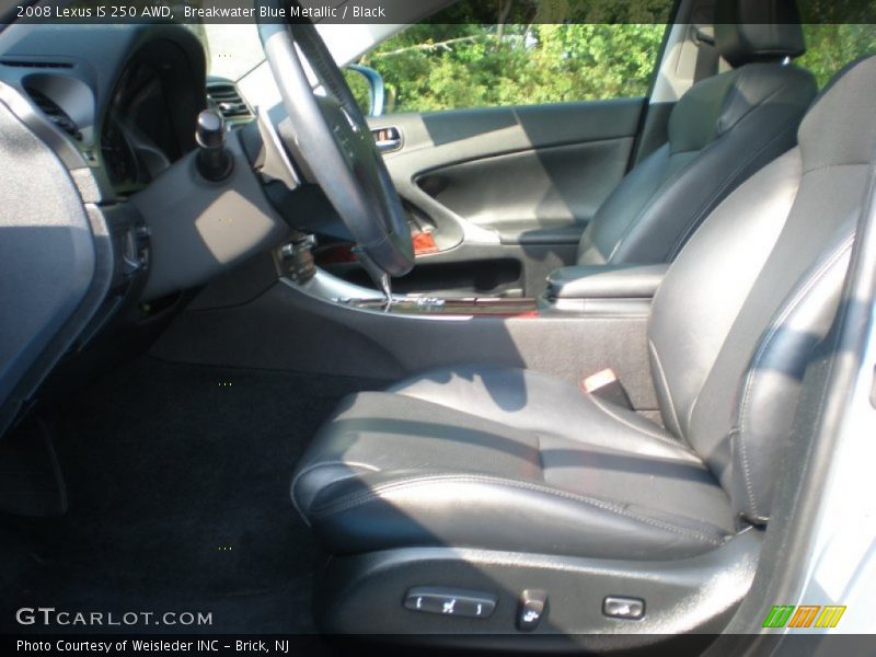 Breakwater Blue Metallic / Black 2008 Lexus IS 250 AWD