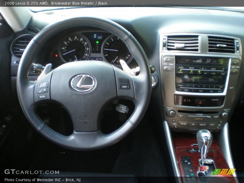Breakwater Blue Metallic / Black 2008 Lexus IS 250 AWD