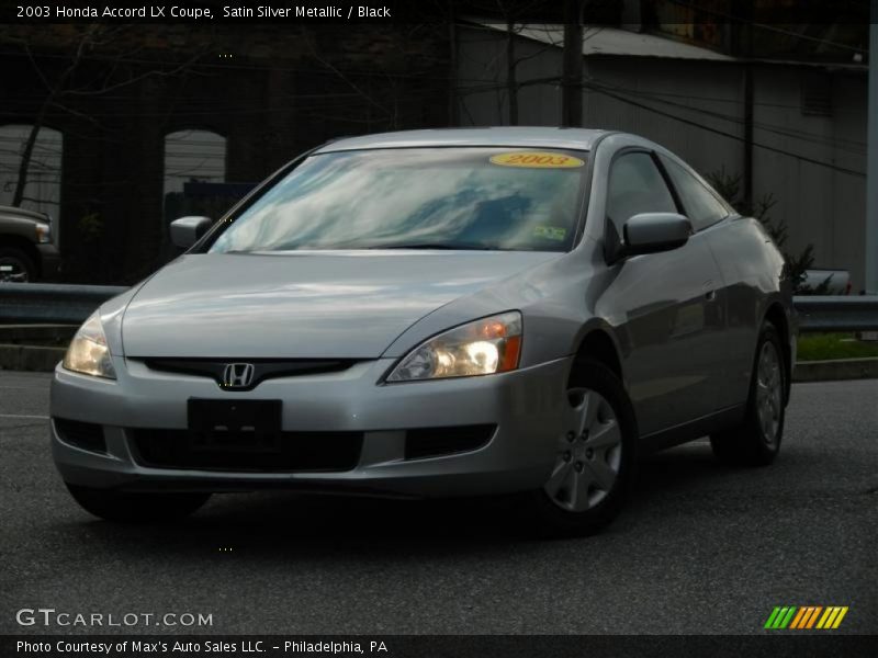 Satin Silver Metallic / Black 2003 Honda Accord LX Coupe