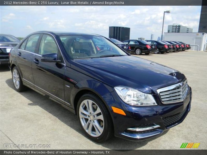 Lunar Blue Metallic / Almond Beige/Mocha 2012 Mercedes-Benz C 250 Luxury