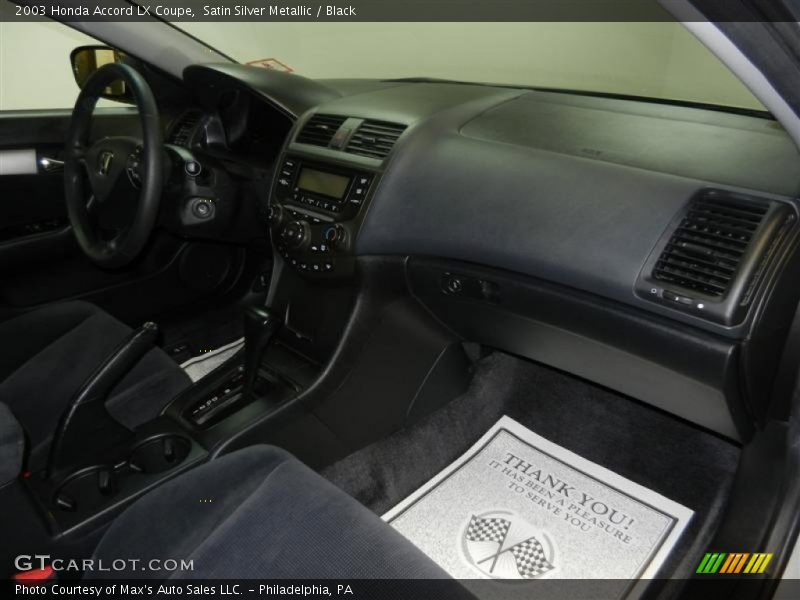 Satin Silver Metallic / Black 2003 Honda Accord LX Coupe