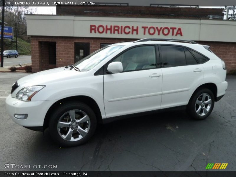 Crystal White / Light Gray 2005 Lexus RX 330 AWD