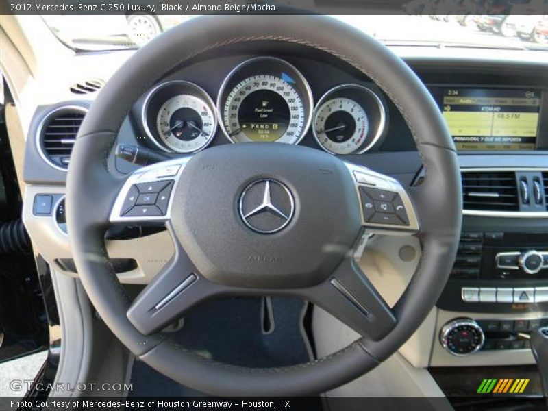 Black / Almond Beige/Mocha 2012 Mercedes-Benz C 250 Luxury