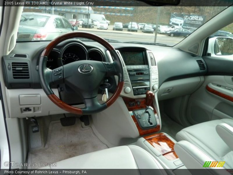 Crystal White / Light Gray 2005 Lexus RX 330 AWD