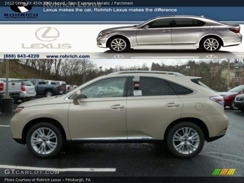 Satin Cashmere Metallic / Parchment 2012 Lexus RX 450h AWD Hybrid