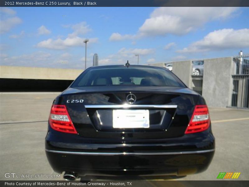 Black / Black 2012 Mercedes-Benz C 250 Luxury