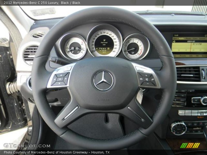 Black / Black 2012 Mercedes-Benz C 250 Luxury