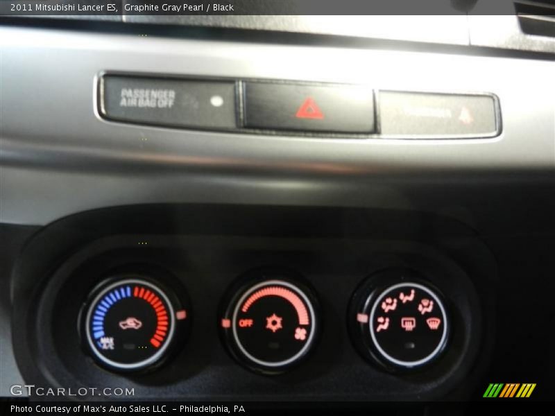Graphite Gray Pearl / Black 2011 Mitsubishi Lancer ES