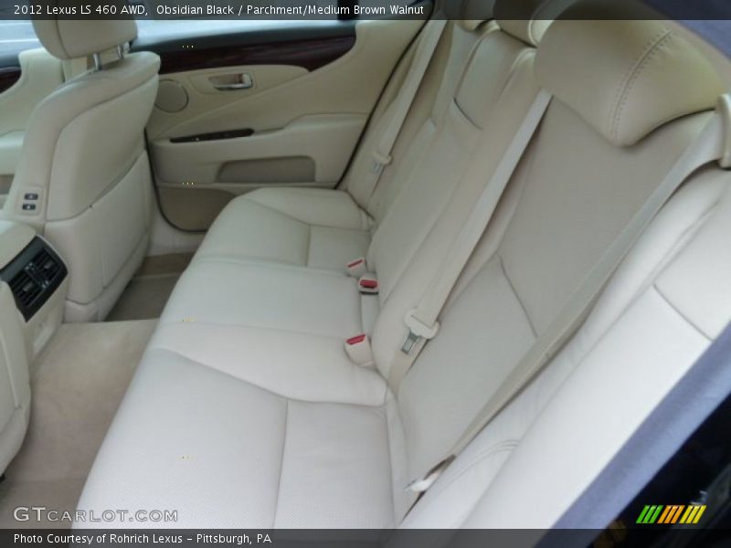 Obsidian Black / Parchment/Medium Brown Walnut 2012 Lexus LS 460 AWD