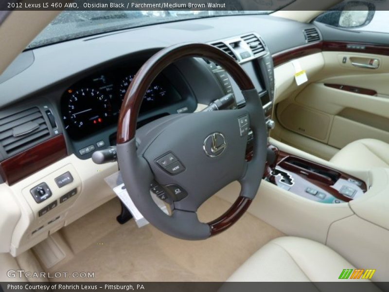  2012 LS 460 AWD Parchment/Medium Brown Walnut Interior