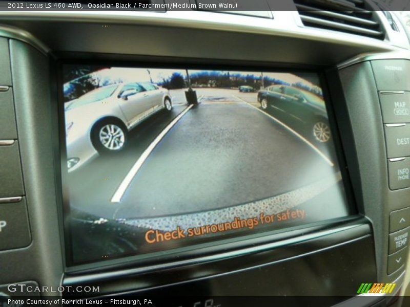 Obsidian Black / Parchment/Medium Brown Walnut 2012 Lexus LS 460 AWD