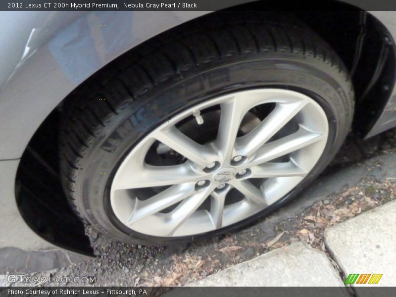 Nebula Gray Pearl / Black 2012 Lexus CT 200h Hybrid Premium