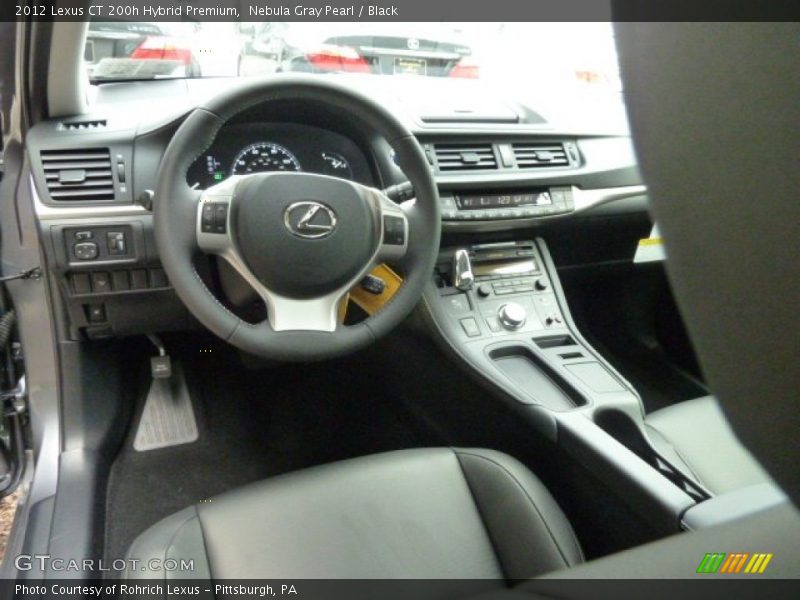 Nebula Gray Pearl / Black 2012 Lexus CT 200h Hybrid Premium