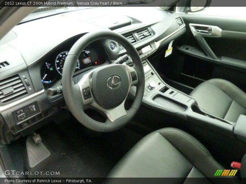 Nebula Gray Pearl / Black 2012 Lexus CT 200h Hybrid Premium