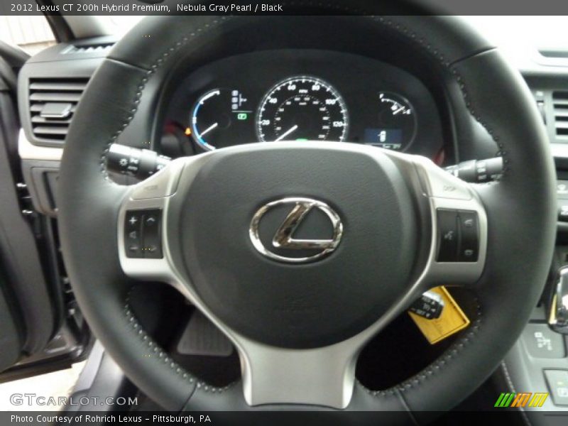 Nebula Gray Pearl / Black 2012 Lexus CT 200h Hybrid Premium