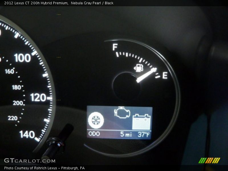 Nebula Gray Pearl / Black 2012 Lexus CT 200h Hybrid Premium