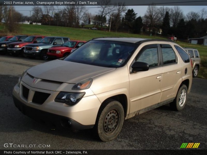 Champagne Beige Metallic / Dark Taupe 2003 Pontiac Aztek