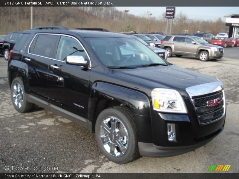 Carbon Black Metallic / Jet Black 2012 GMC Terrain SLT AWD