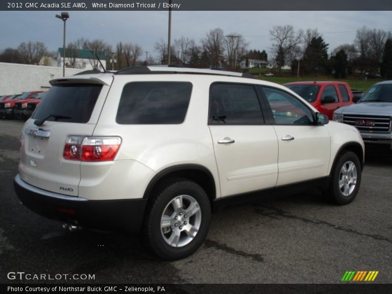 White Diamond Tricoat / Ebony 2012 GMC Acadia SLE AWD