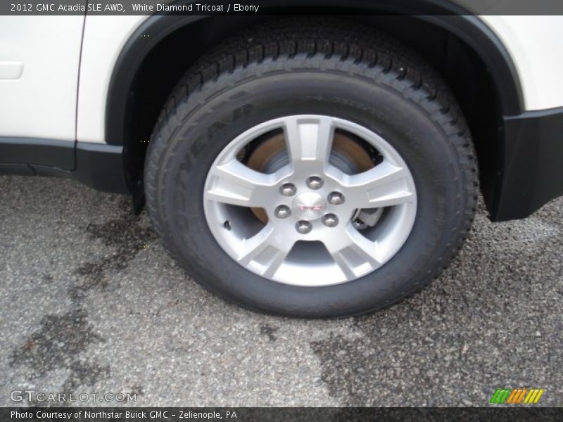 White Diamond Tricoat / Ebony 2012 GMC Acadia SLE AWD