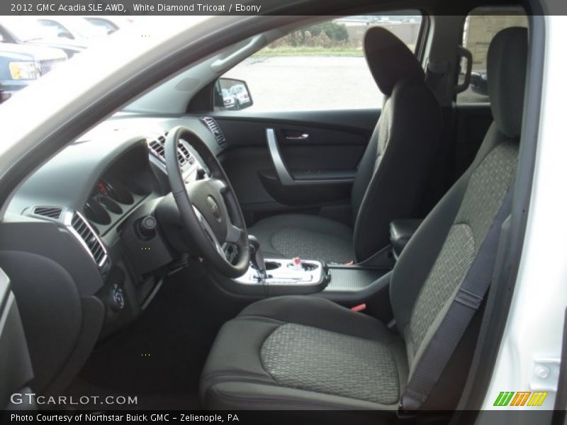 White Diamond Tricoat / Ebony 2012 GMC Acadia SLE AWD