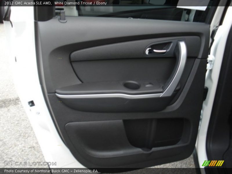White Diamond Tricoat / Ebony 2012 GMC Acadia SLE AWD