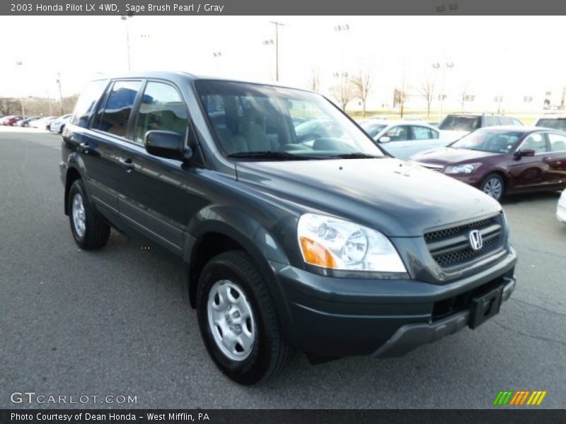 Sage Brush Pearl / Gray 2003 Honda Pilot LX 4WD