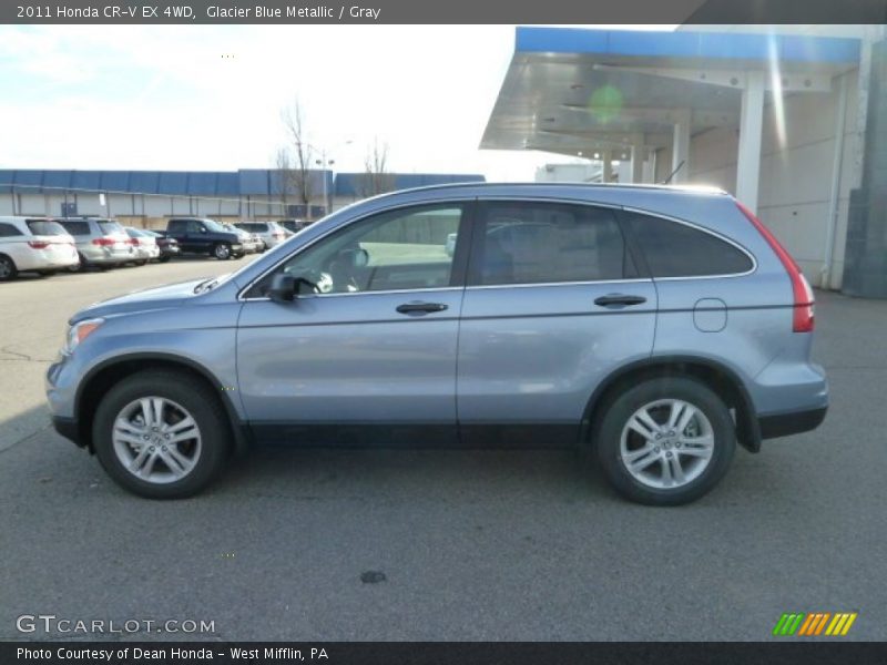 Glacier Blue Metallic / Gray 2011 Honda CR-V EX 4WD