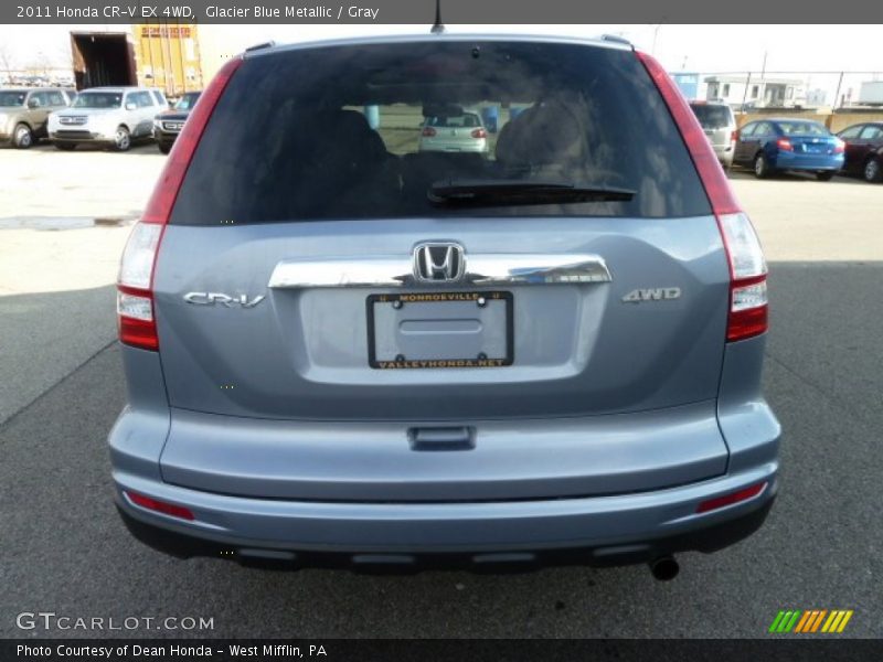 Glacier Blue Metallic / Gray 2011 Honda CR-V EX 4WD