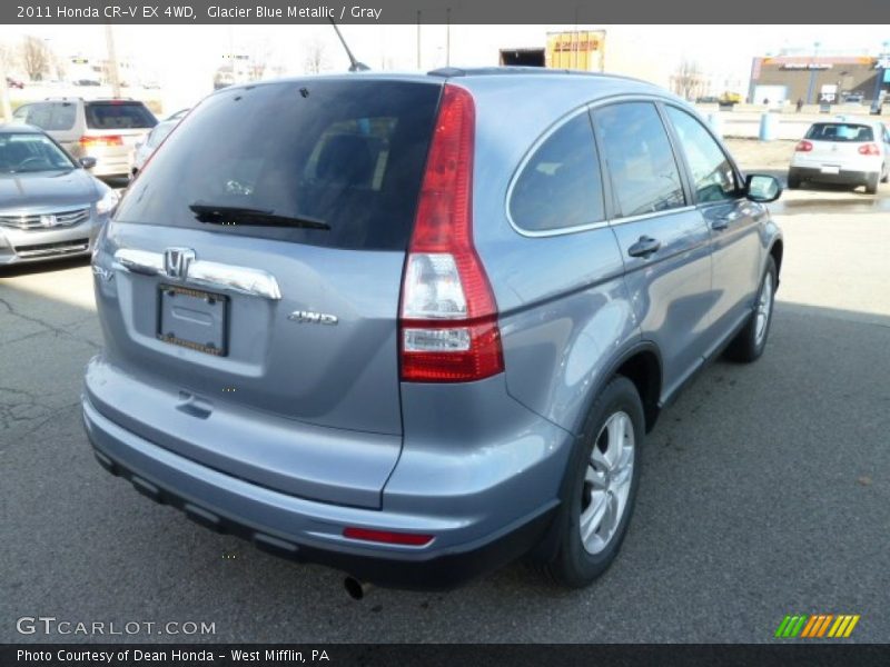 Glacier Blue Metallic / Gray 2011 Honda CR-V EX 4WD