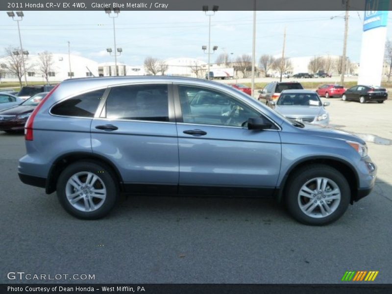 Glacier Blue Metallic / Gray 2011 Honda CR-V EX 4WD