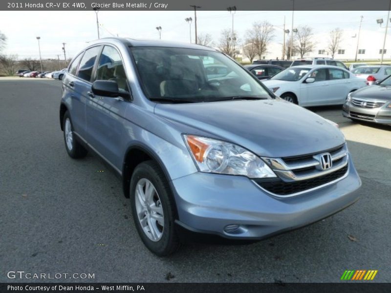 Glacier Blue Metallic / Gray 2011 Honda CR-V EX 4WD