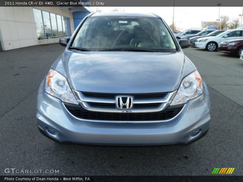 Glacier Blue Metallic / Gray 2011 Honda CR-V EX 4WD