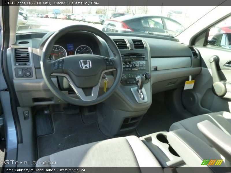 Glacier Blue Metallic / Gray 2011 Honda CR-V EX 4WD