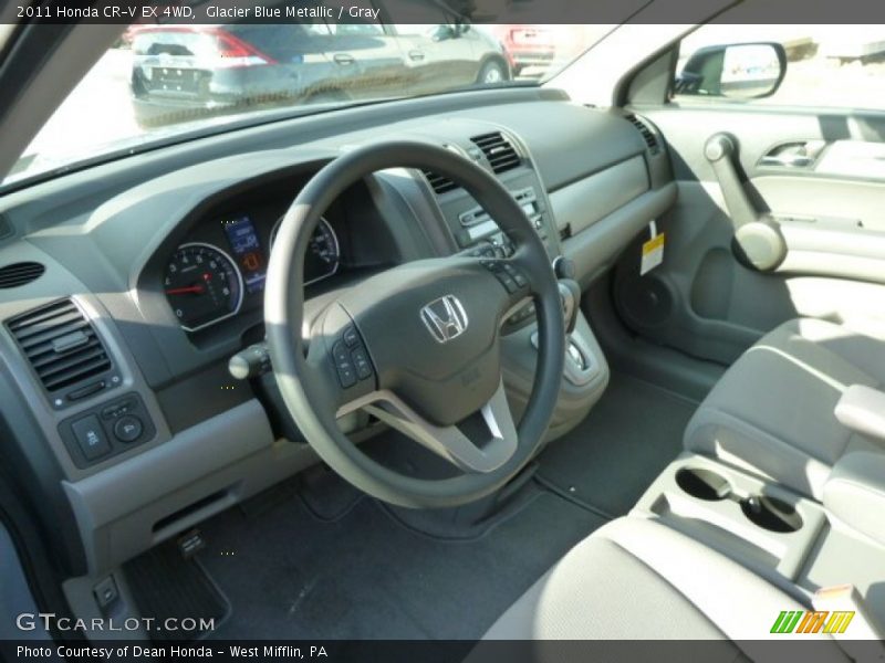 Glacier Blue Metallic / Gray 2011 Honda CR-V EX 4WD