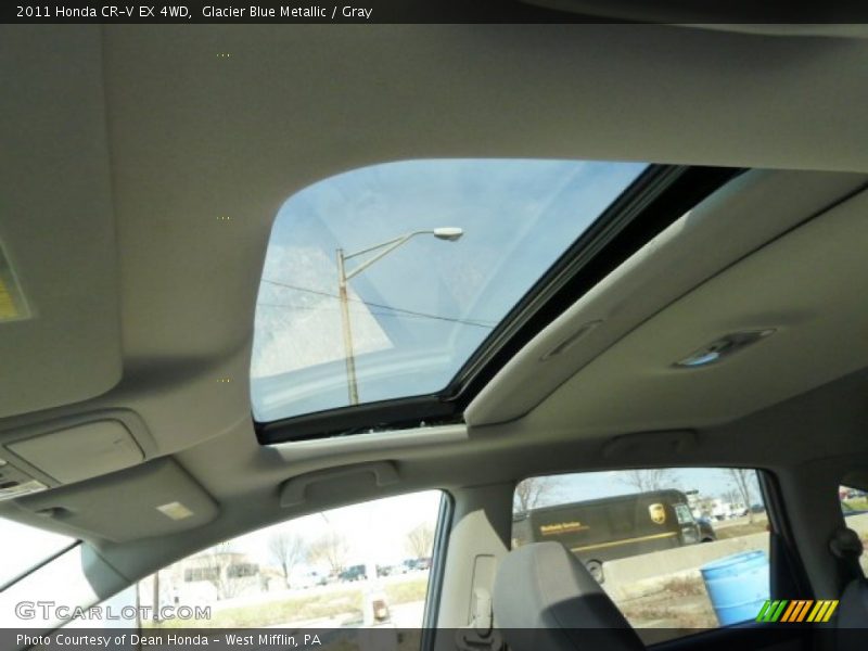 Glacier Blue Metallic / Gray 2011 Honda CR-V EX 4WD