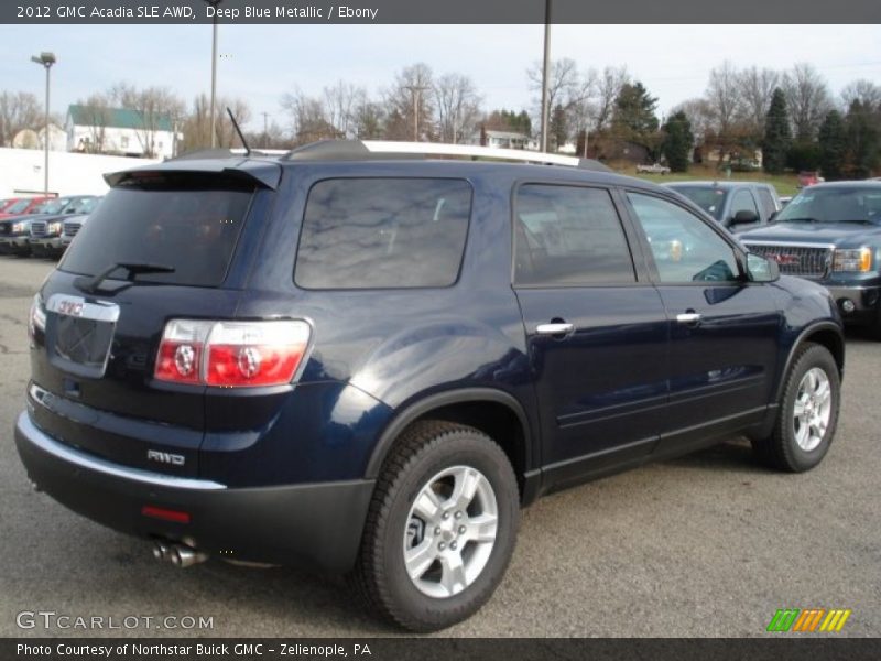 Deep Blue Metallic / Ebony 2012 GMC Acadia SLE AWD