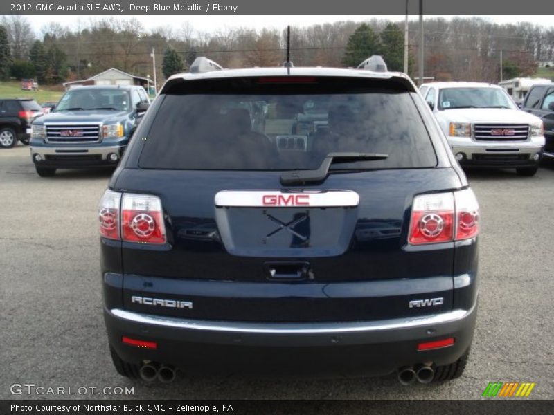 Deep Blue Metallic / Ebony 2012 GMC Acadia SLE AWD