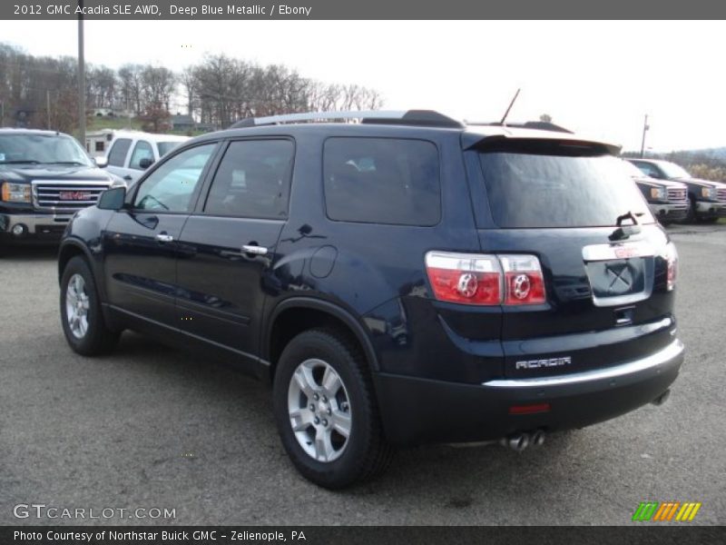 Deep Blue Metallic / Ebony 2012 GMC Acadia SLE AWD
