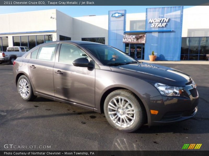 Taupe Gray Metallic / Jet Black 2011 Chevrolet Cruze ECO