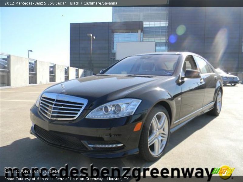 Black / Cashmere/Savanna 2012 Mercedes-Benz S 550 Sedan