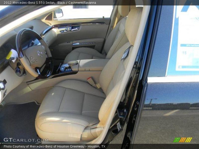 Black / Cashmere/Savanna 2012 Mercedes-Benz S 550 Sedan