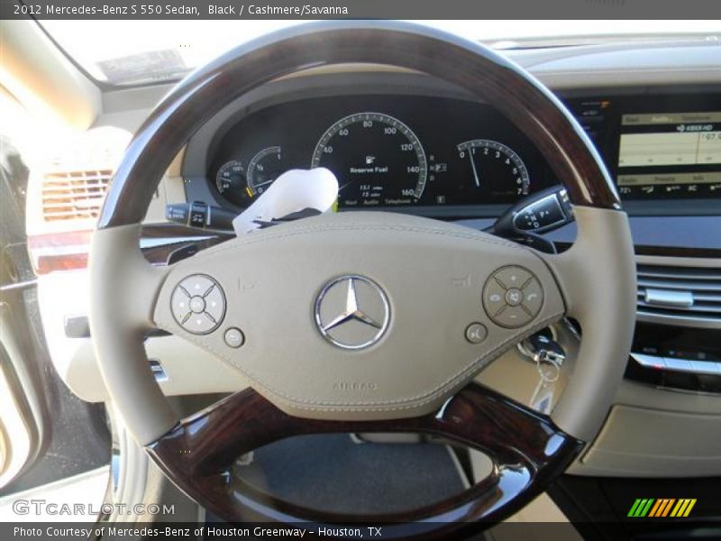 Black / Cashmere/Savanna 2012 Mercedes-Benz S 550 Sedan