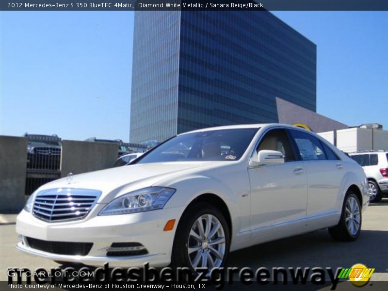 Diamond White Metallic / Sahara Beige/Black 2012 Mercedes-Benz S 350 BlueTEC 4Matic