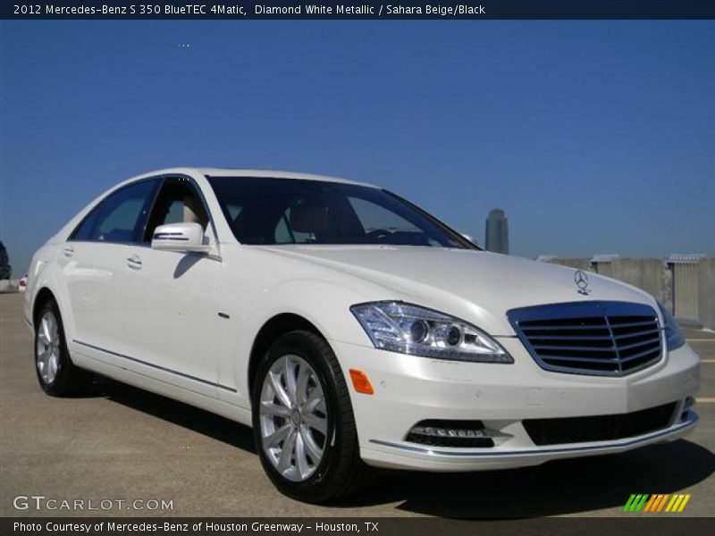 Diamond White Metallic / Sahara Beige/Black 2012 Mercedes-Benz S 350 BlueTEC 4Matic