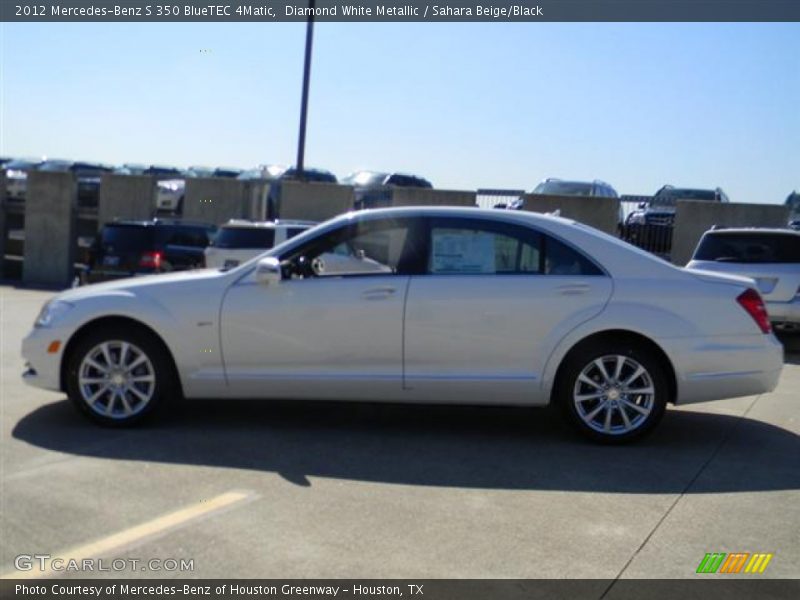 Diamond White Metallic / Sahara Beige/Black 2012 Mercedes-Benz S 350 BlueTEC 4Matic