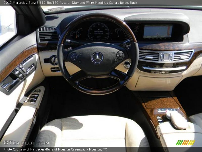 Diamond White Metallic / Sahara Beige/Black 2012 Mercedes-Benz S 350 BlueTEC 4Matic